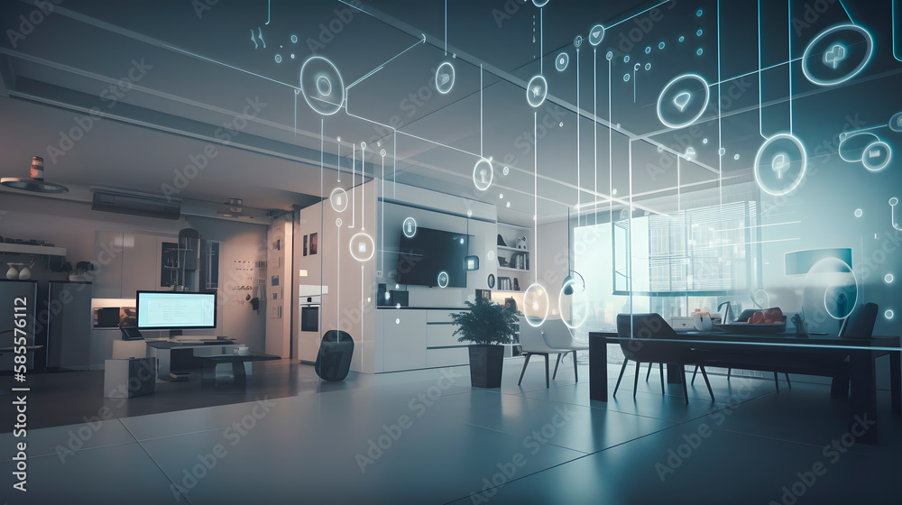 Concept of the internet of things of a smart home with various ... Understanding The Internet Of Things In Smart Homes